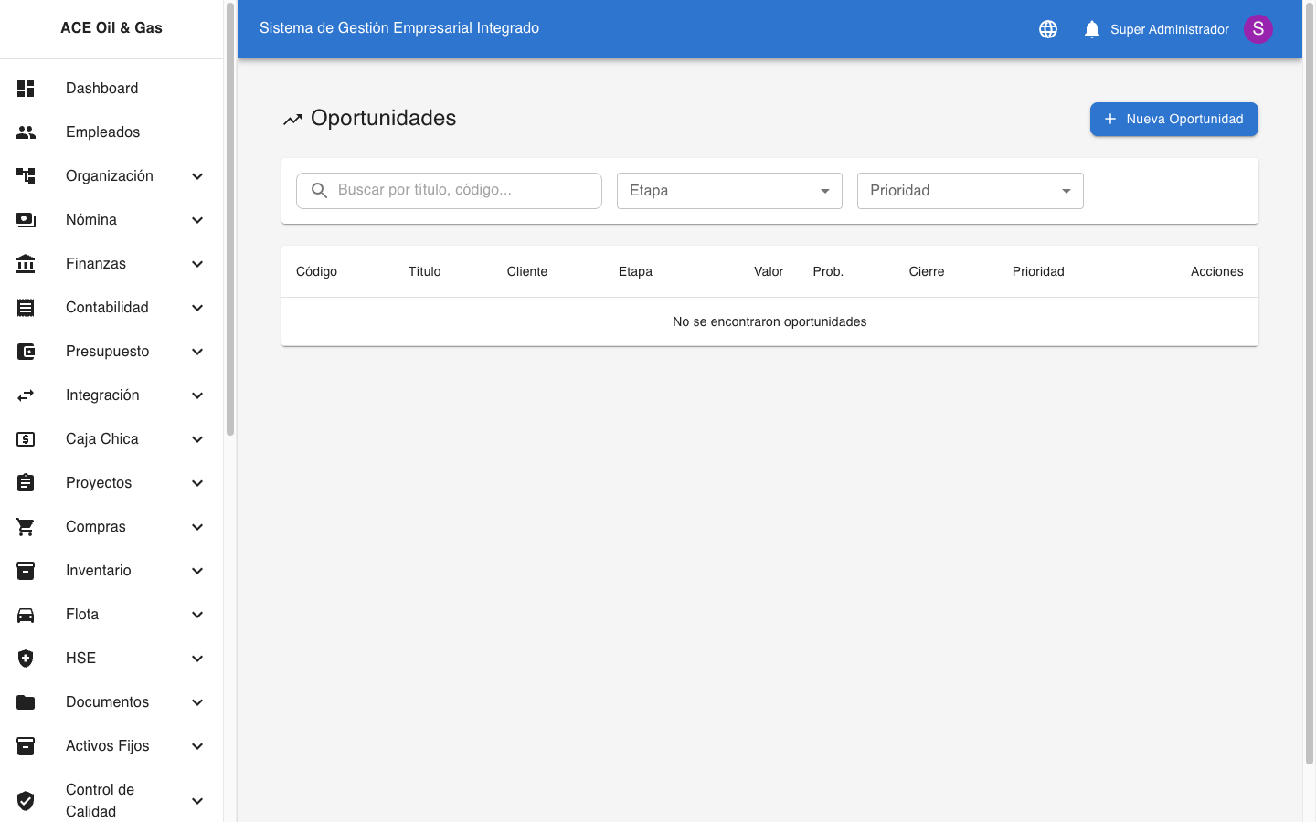 Oportunidades de Venta