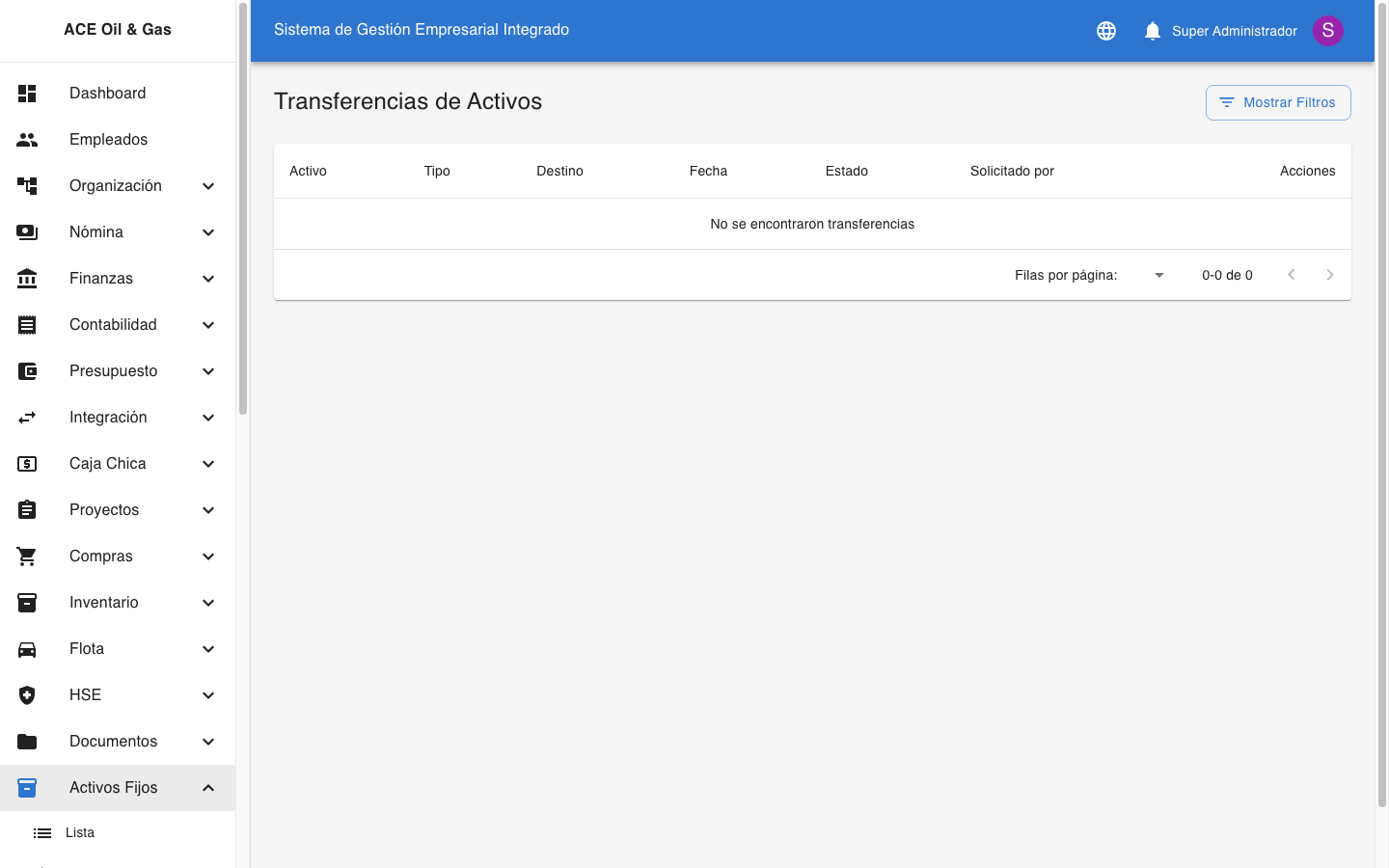 Transferencias de Activos