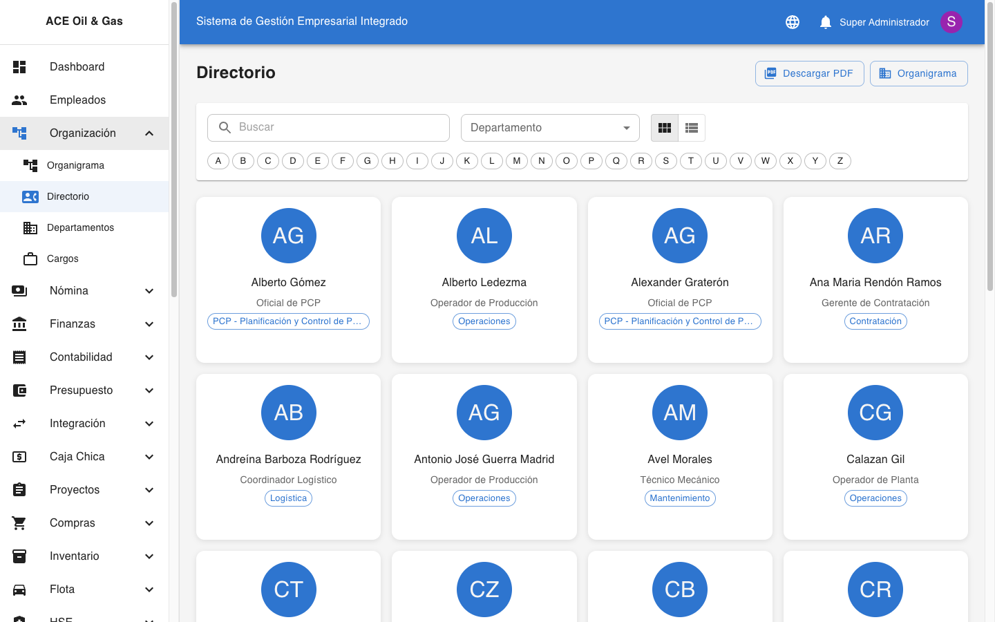 Directorio de Empleados