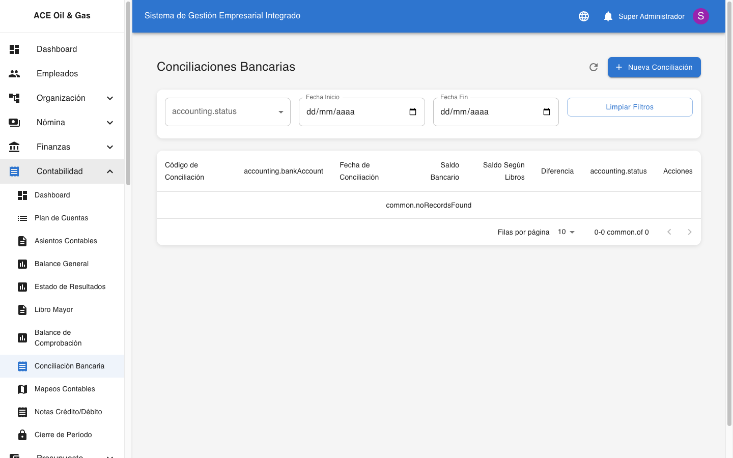 Conciliación Bancaria