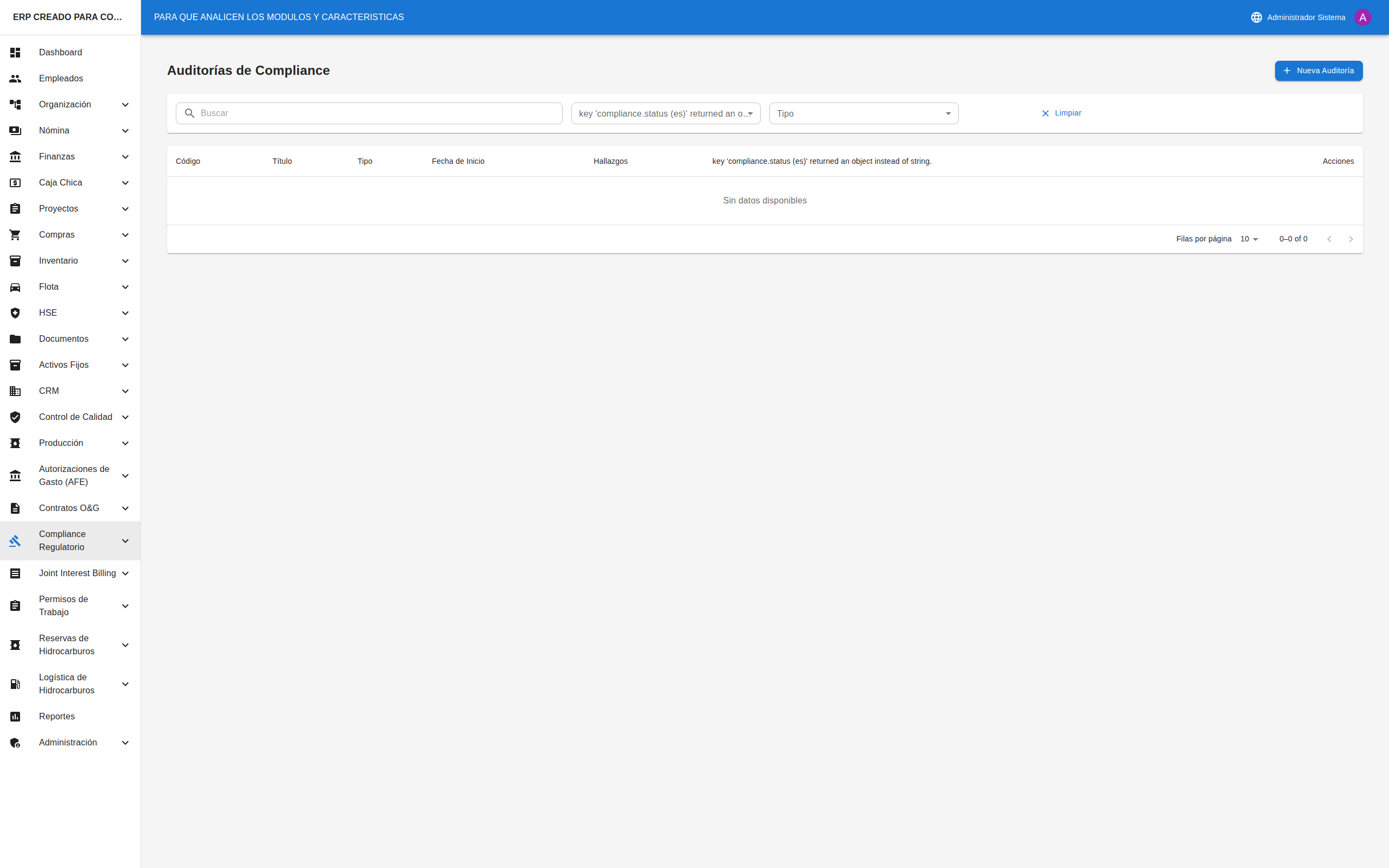 Lista de Auditorías