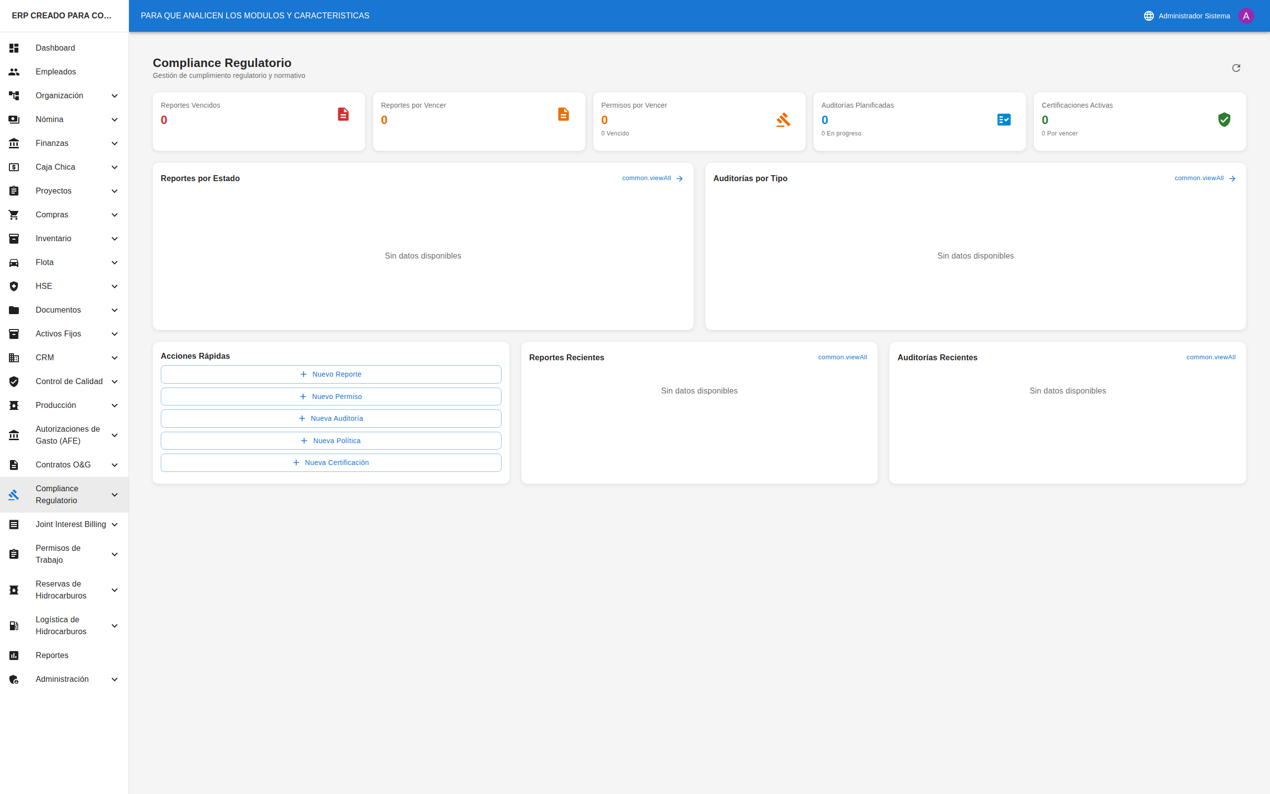 Dashboard de Compliance