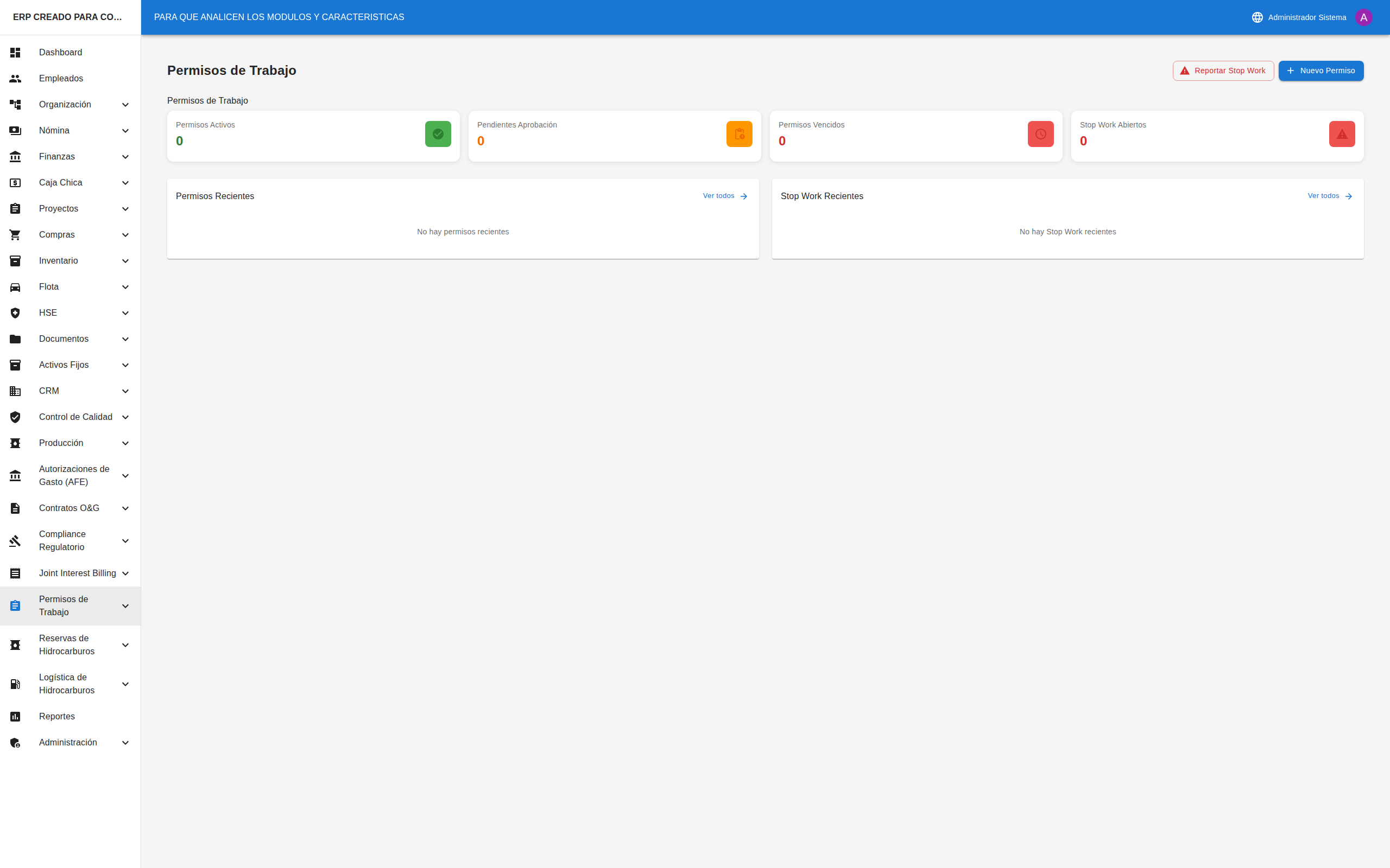 Dashboard de Permisos